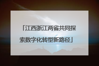 江西浙江两省共同探索数字化转型新路径